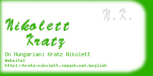 nikolett kratz business card